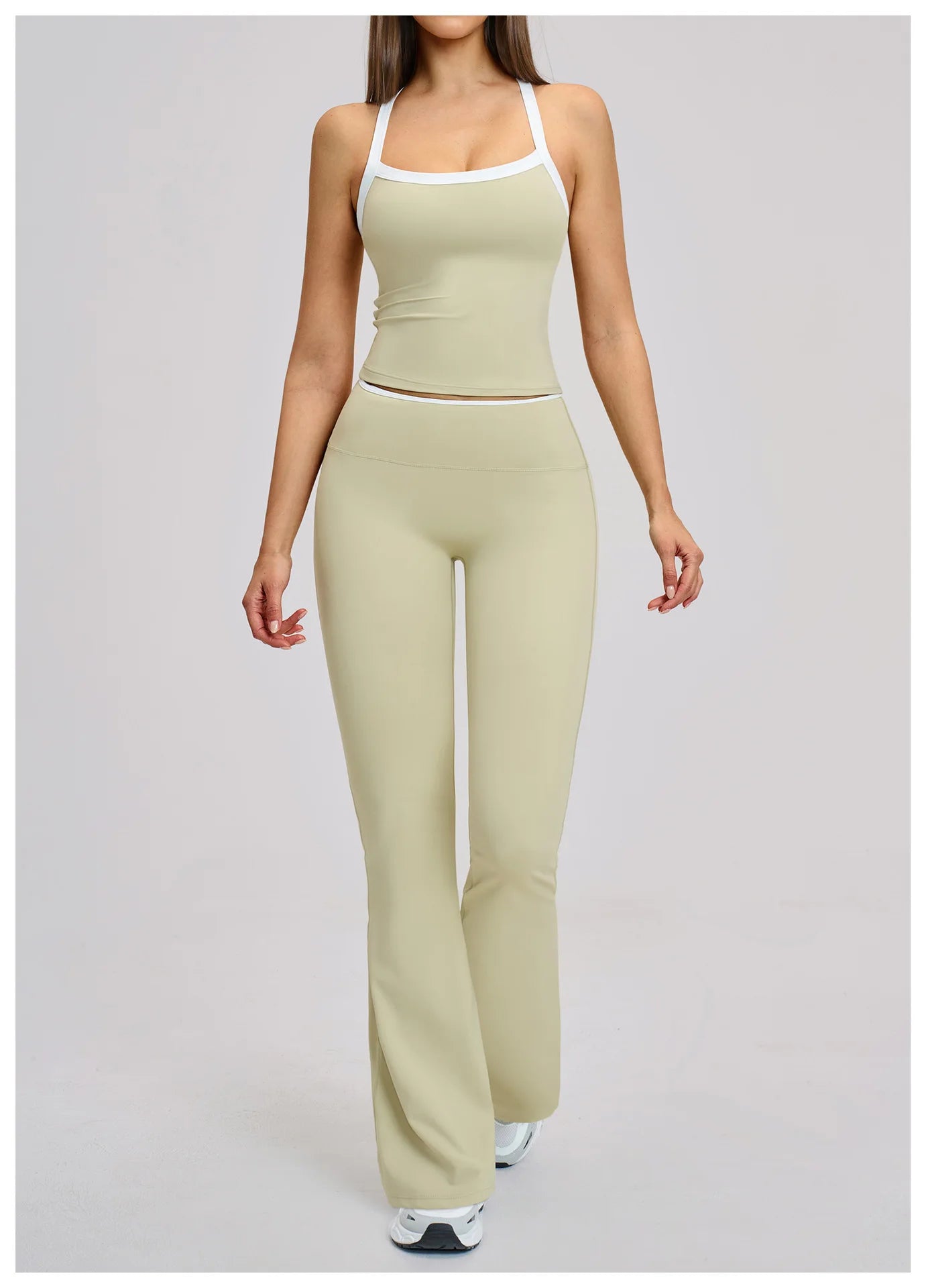 2 Pieces Yoga Set Women Workout Outfits Fitness Clothes Sportswear Gym Tracksuit High Waist Leggings Sports Bra Athletic Wear