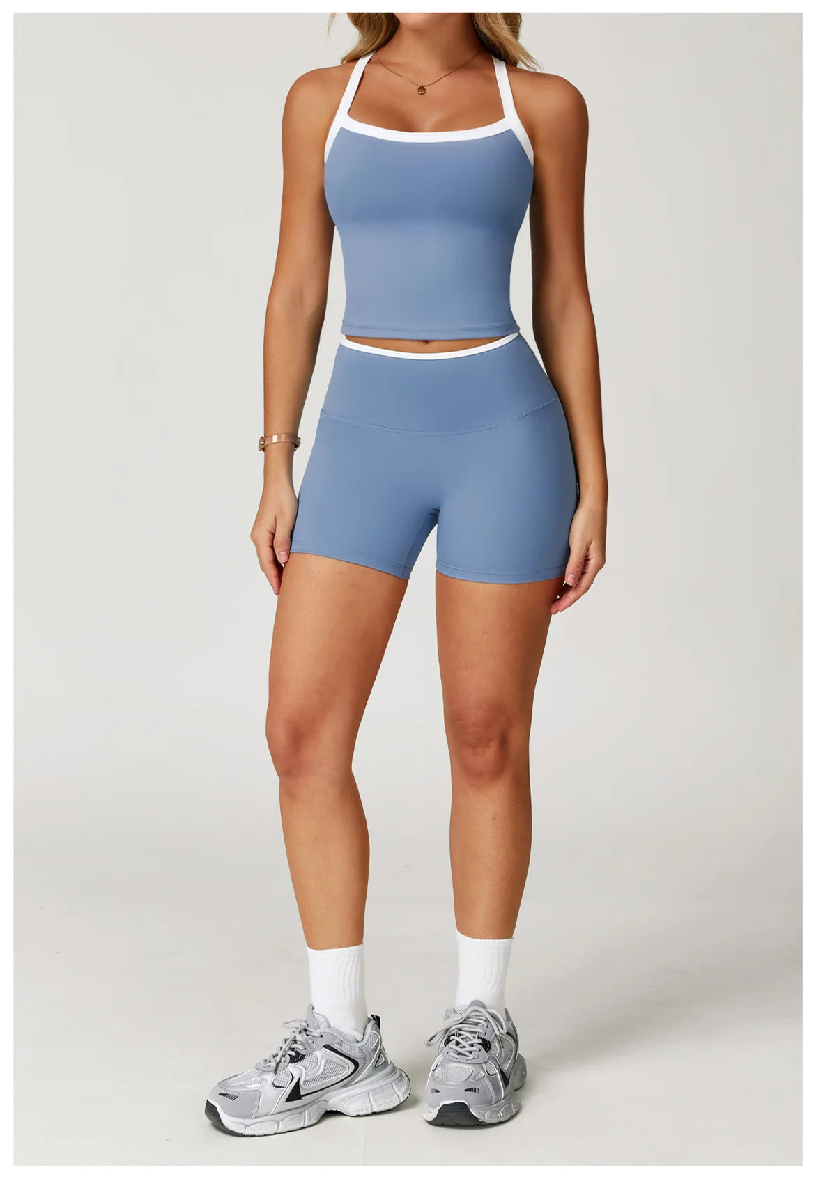2 Pieces Yoga Set Women Workout Outfits Fitness Clothes Sportswear Gym Tracksuit High Waist Leggings Sports Bra Athletic Wear