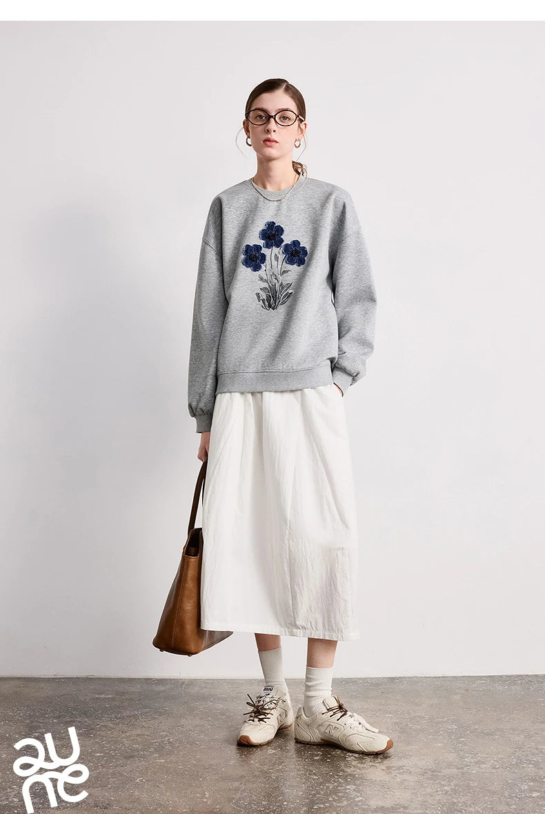 TOYOUTH Women Cotton Sweatshirt 2026 Spring New Knit Striped Turn-Down Collar Loose Unique Stylish Top
