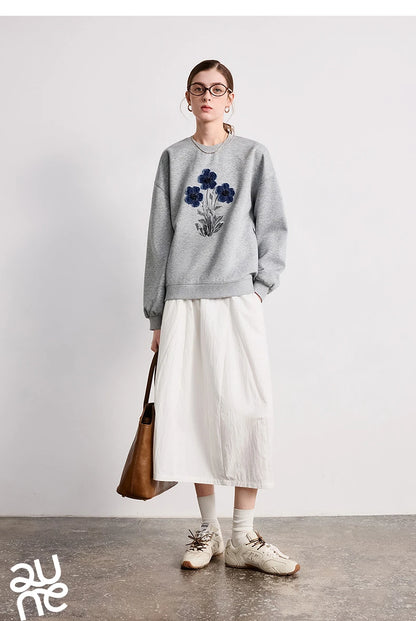TOYOUTH Women Cotton Sweatshirt 2026 Spring New Knit Striped Turn-Down Collar Loose Unique Stylish Top
