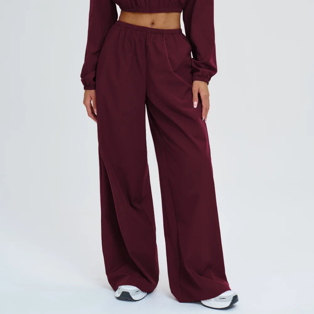 Sun Protection Wide Leg Yoga Pants Women Casual Sports Bell Bottom Pants High Waisted Fitness Pants Female Gym Workout Pants