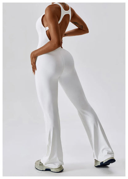 Solid Yoga Jumpsuit One Piece Outfit Fitness Bodysuit Workout Clothes for Women Sportwear Women Buttock lifting Set Activewear