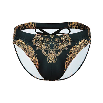 Sexy Swimwear Men Bikini Leopard Totem Swim Briefs Trunks Swimsuit Beach Shorts Bulge Pouch Swimming Bathing Suit Swimsuits
