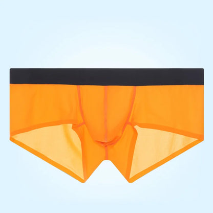 New Ultra-thin Quick Dry Mens Boxer Shorts Ice Silk Man Panties Seamless Sexy Underwear U Bulge Pouch Male Breathable Underpants