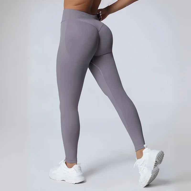 HISTELLO Sports Leggings Women Seamless Yoga Tight Pants DF Dupe Fitness Long Pants Running Gym Tights Workout Sports Clothing