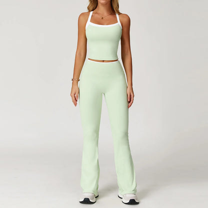 2 Pieces Yoga Set Women Workout Outfits Fitness Clothes Sportswear Gym Tracksuit High Waist Leggings Sports Bra Athletic Wear