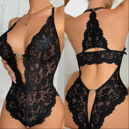 Sexy Bra And Panty Set Women Babydoll Lingerie Kit Push Up Seamless Underwear Sissy Tulle Exotic Sets One Piece Crotchless