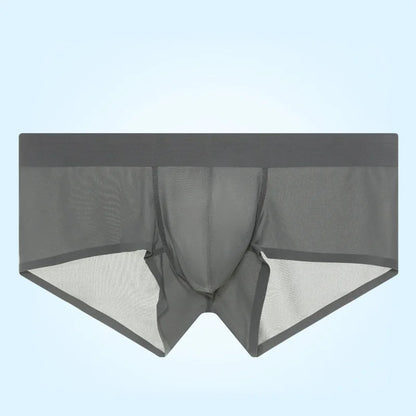New Ultra-thin Quick Dry Mens Boxer Shorts Ice Silk Man Panties Seamless Sexy Underwear U Bulge Pouch Male Breathable Underpants