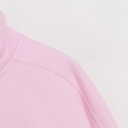 Disney Pink Disneyland Letter Embroidery Cartoon Mickey Minnie Cute Print Sweatshirt Zipper Women Jumper Fleece Pullover Unisex