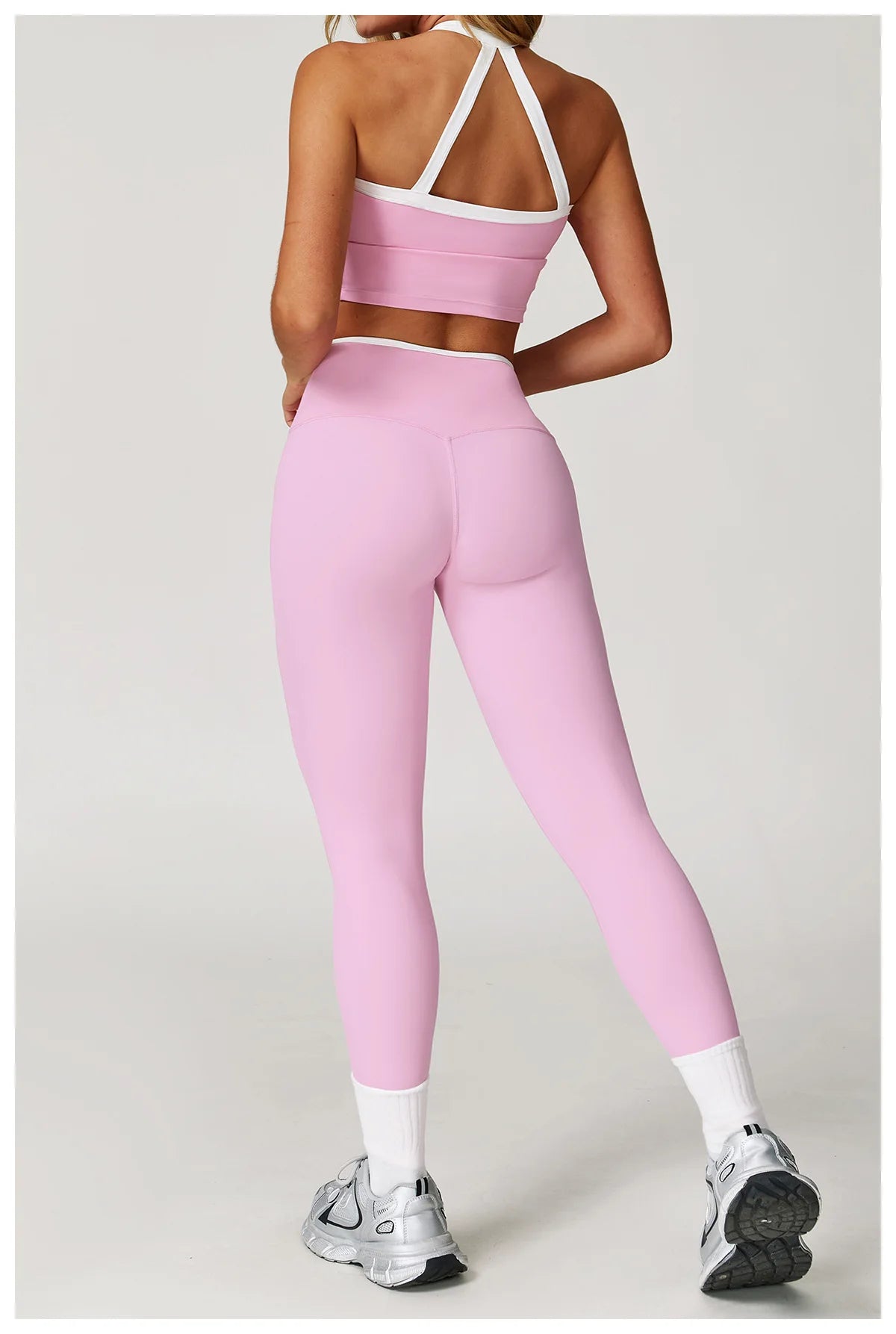 2 Pieces Yoga Set Women Workout Outfits Fitness Clothes Sportswear Gym Tracksuit High Waist Leggings Sports Bra Athletic Wear