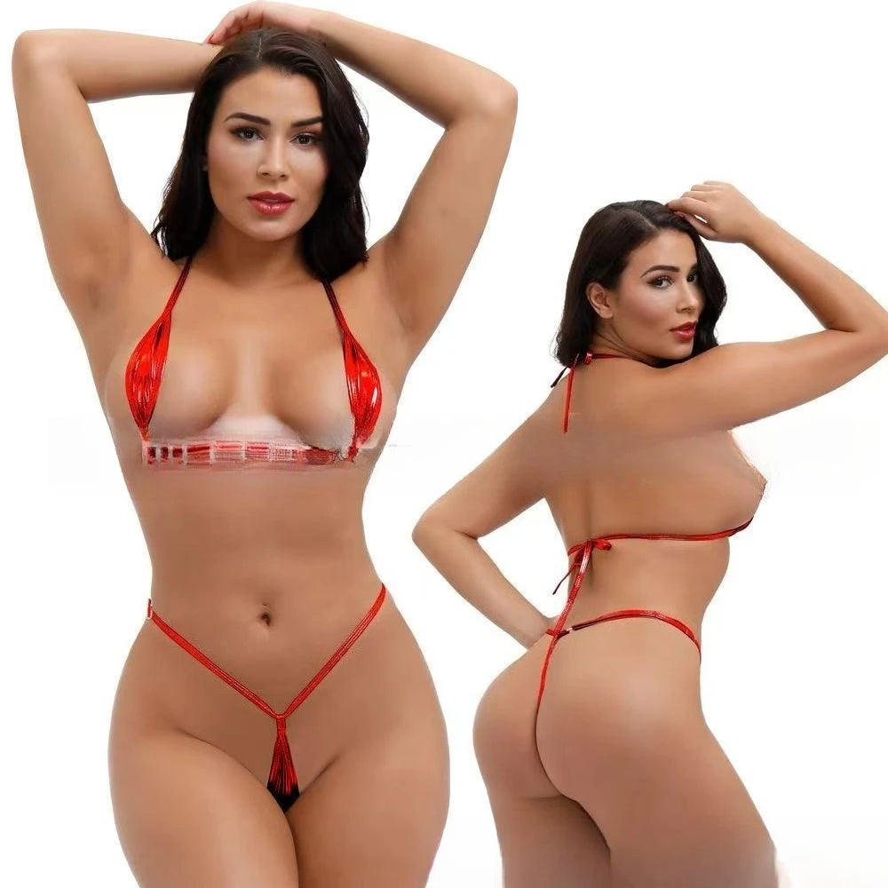 Women Mini Bras Panty Sets Erotic Lingerie For Woman Halter Underwear Sex Set Adult Female Costumes Sexy Body Lingeries Outfit
