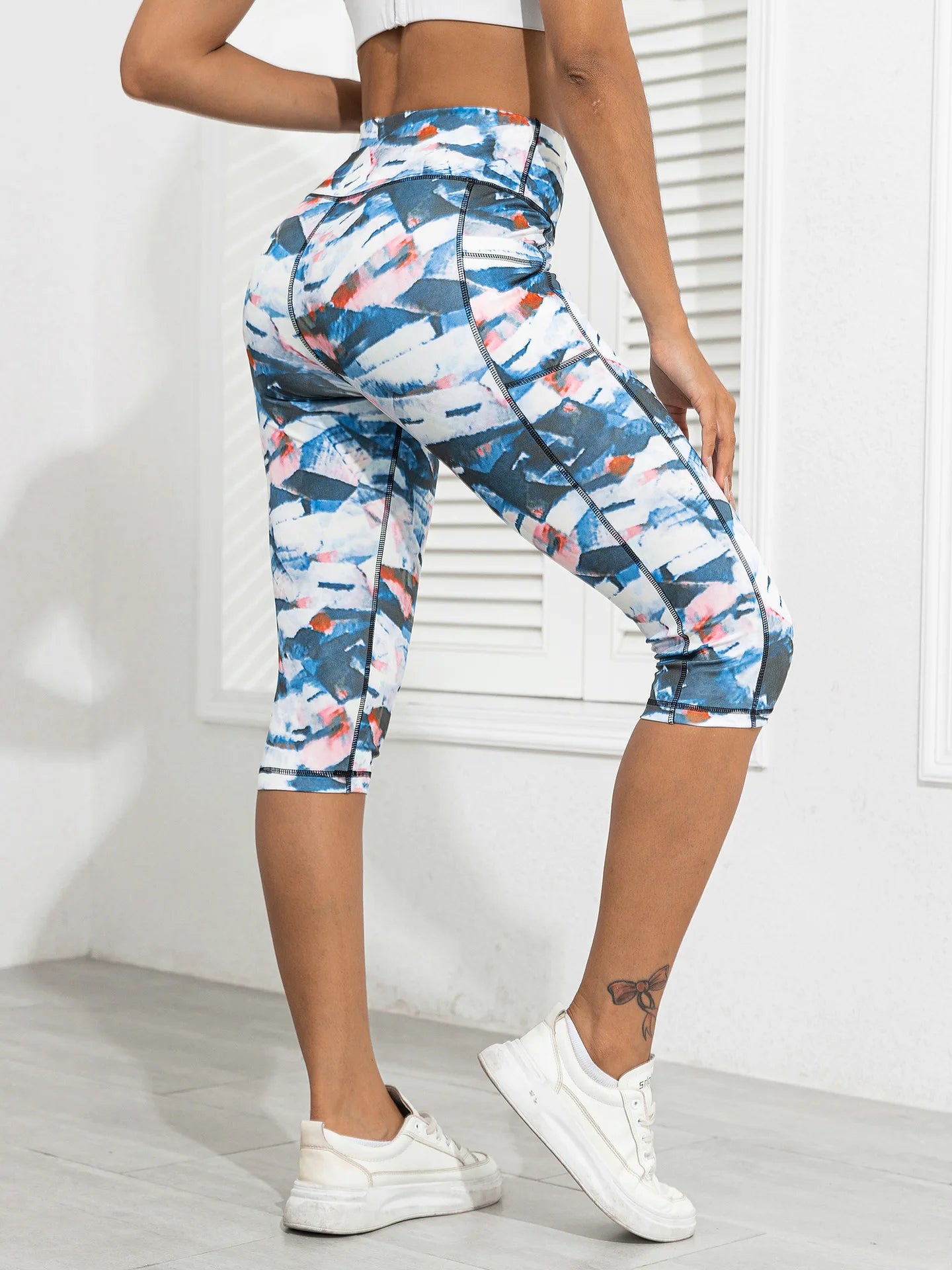 Women's Yoga Pants Printed High Waist Tights Running Fitness Leggings Women Push Up Gym Leggings for Sports Workout Clothing
