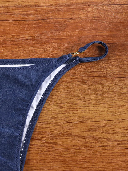 Halter Solid Bikinis New Thongs Swimsuit Women's Swimwear 2026 Bathing Suit High Cut Biquini Mujer Micro Thongs Beach Wear