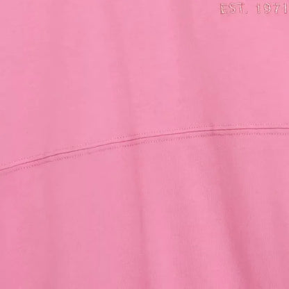 Disney World Letter Mickey Mouse Cartoon Print Embroidery Flares Pearl Pink Sweatshirt Sweet Women Long Sleeve Loose Jumper Tops