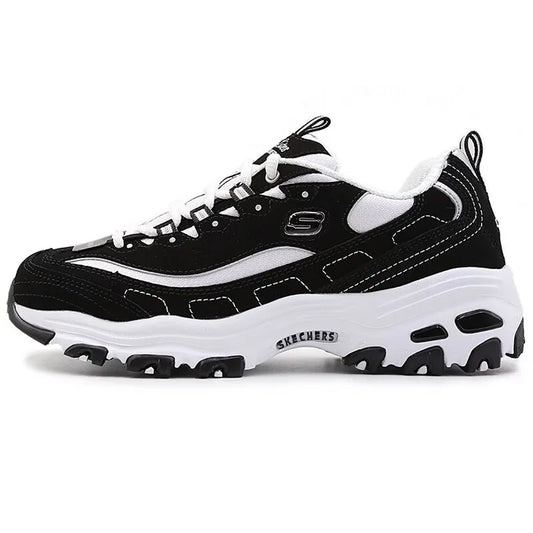 Skechers Women's Shoes D'Lites 1.0 Classic Panda Shoes Women's Casual Sports Shoes Trendy Fashion Height-Increasing Dad Shoes 66666179-Bkw