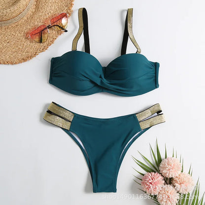 Summer Sexy Bikinis Push Up Swimsuits Women's Swimwear For Female Beach Swim Wear Bathing Suits Brazilian Bikini Set Pool Bather