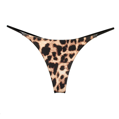 6PCS/Set Strap Thong Double Layer Cotton Panties for Women Plus Size Sexy Seamless Underwear Leopard/Camouflage G String