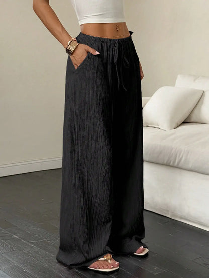 New straight leg floor length pants with European and American temperament