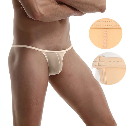 CLEVER-MENMODE Men's Sexy Lingerie Penis Bag Mini Underwear Ultra-Thin Transparent Panties Bikini Briefs Gay G-string Suspenders