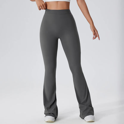 Sexy Sports Leggings Women V Back Scrunch Flares Leggings High Waist Yoga Flares Pants Push Up Gym Leggings Women Yoga Clothes