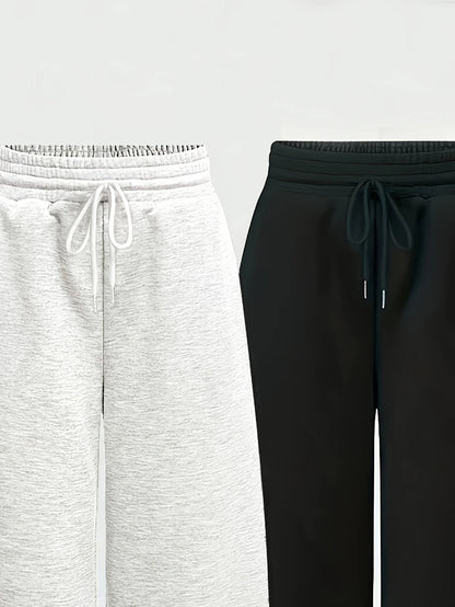 Casual Pants for Women: Simple Front-Tie Loose Fit Wide-Leg Trousers, Perfect for Spring, Summer, and Fall  Everyday Comfortable